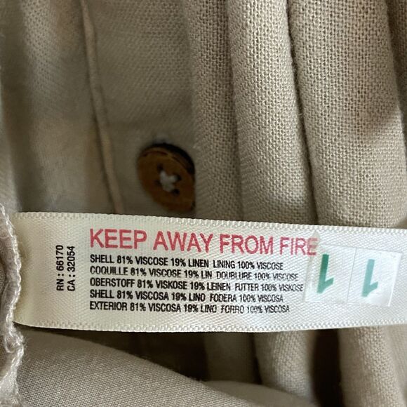 Free People‎ Vintage Summer Midi Dress Women's Sz XS Beige Neutral Coastal - Picture 7 of 9